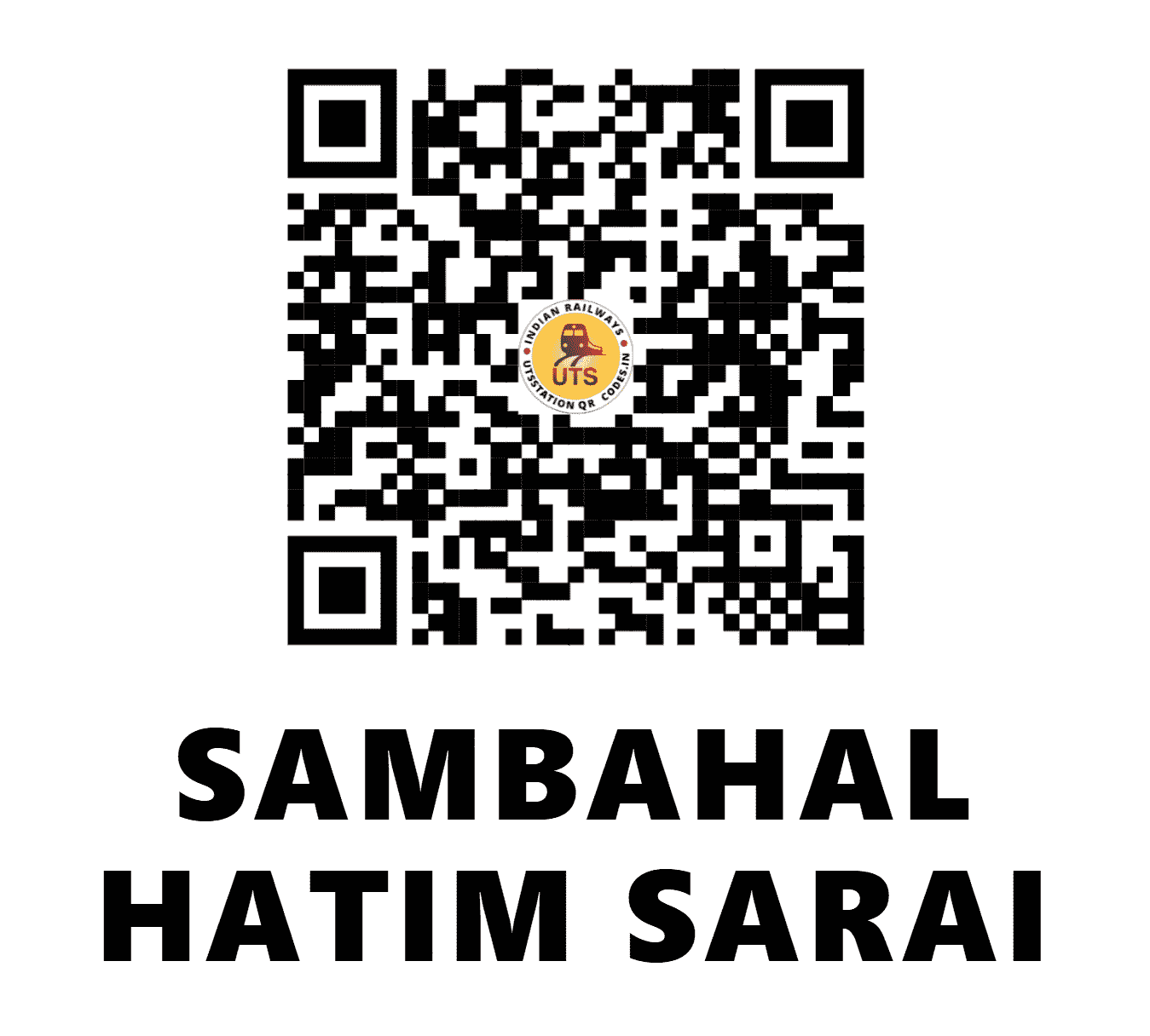UTS QR Code for SAMBAHAL HATIM SARAI - SHTS - NR (UTTAR PRADESH)